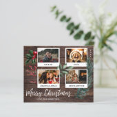 Budget Rustic Merry Christmas Instant Multi Photo (Standing Front)