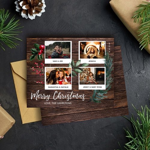 Budget Rustic Merry Christmas Instant Multi Photo