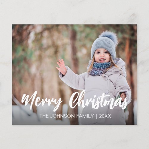 Budget Rustic Merry Christmas Photo Flyer 