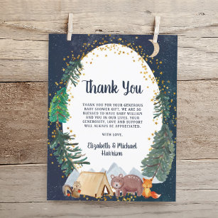 Budget Rustic Night Sky Baby Shower Thank You