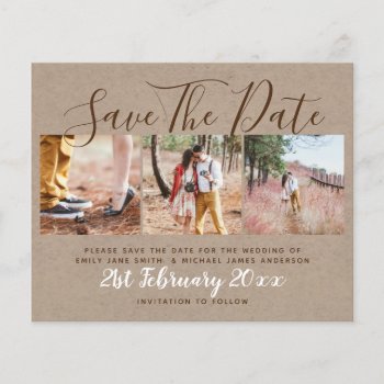 Budget Rustic Photo Collage Save The Dates