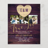 Budget Rustic Photo Collage Wedding Invitations (Front)