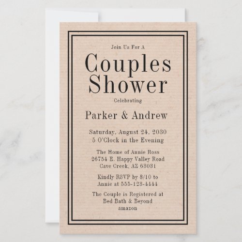 Budget Rustic Photo Couples Shower