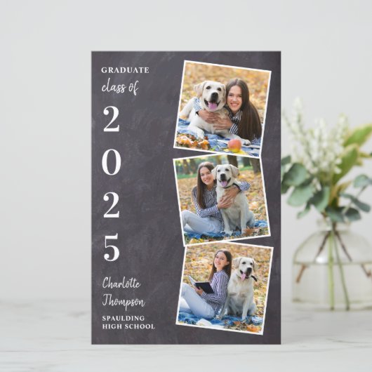 Budget Rustic Photo Graduation Announcement (Standing Front)