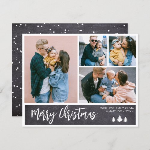 Budget Rustic Photo Snowy Christmas Holiday Flyer