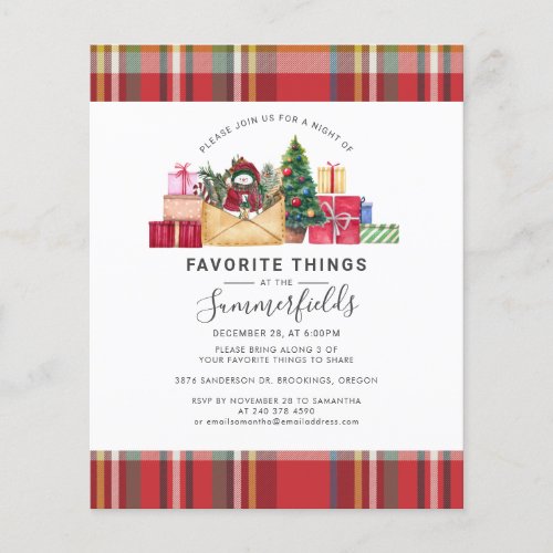 Budget Rustic Plaid Favorite Things Christmas