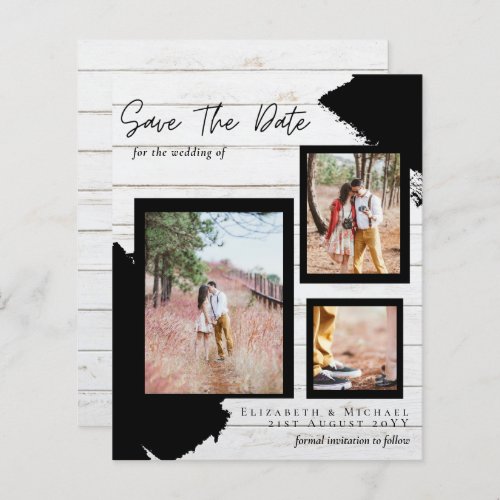 BUDGET RUSTIC SAVE the DATE Engagement Driftwood