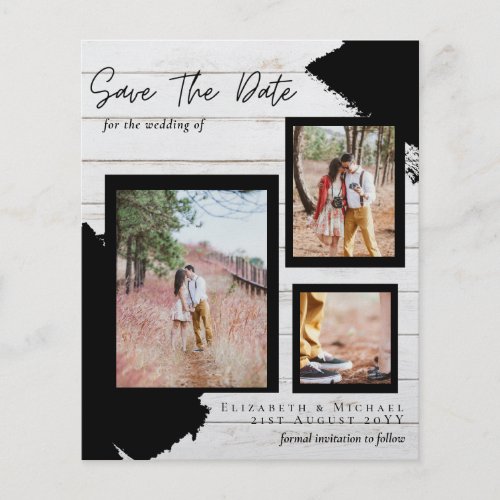 BUDGET RUSTIC SAVE the DATE Engagement THIN Flyer