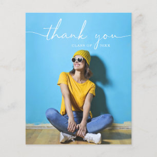 Budget Rustic Script Graduation Thank You Cards Flyer