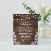 Budget Rustic Script String Lights & Lace Wedding (Standing Front)