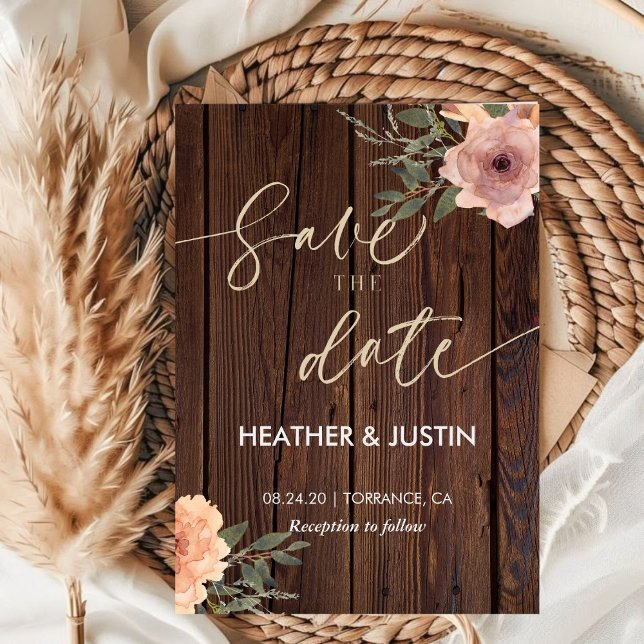 Budget Rustic Script String Lights & Lace Wedding Save The Date (Creator Uploaded)