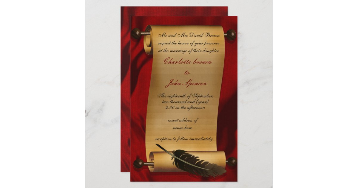 scroll invitations  Indian Wedding Card