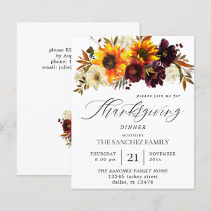 Budget Rustic Sunflower Floral Thanksgiving
