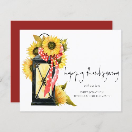 Budget Rustic Sunflower Lantern Happy Thanksgiving