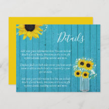 BUDGET Rustic Sunflower Wedding Details Enclosure