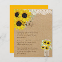 BUDGET Rustic Sunflower Wedding Details Enclosure
