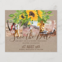 Budget Rustic Sunflowers Photo Save The Dates