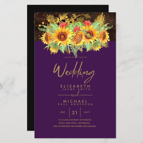 Budget Rustic Sunflowers Summer Floral Wedding