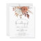 Budget Rustic Terracotta Florals QR Wedding Invite
