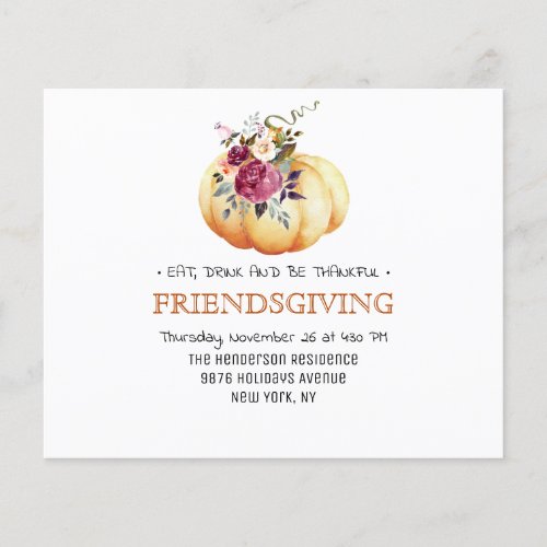 Budget Rustic Thanksgiving Invitation Postcard Flyer