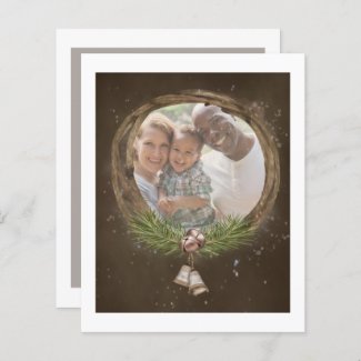 BUDGET Rustic Twig And Bells Christmas Wreath