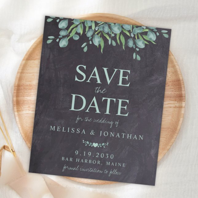 Budget Rustic Watercolor Greenery Save The Date