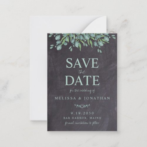 Budget Rustic Watercolor Greenery Save The Date Note Card