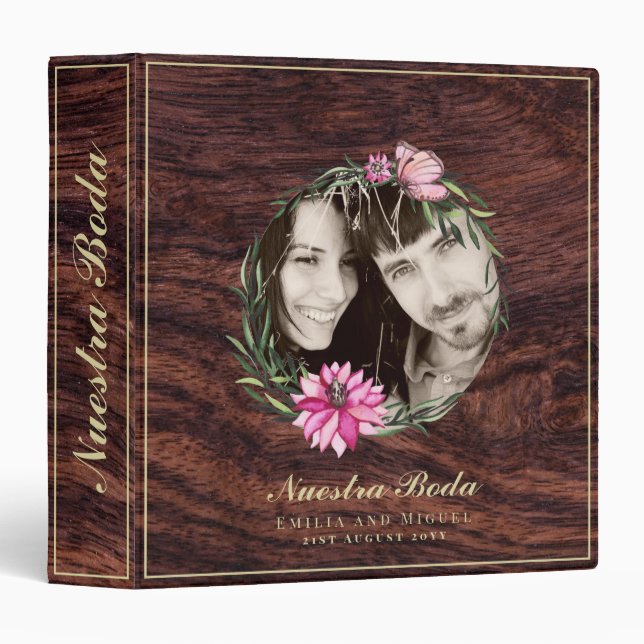 Budget Rustic Wedding Planning Ideas  3 Ring Binder (Front/Spine)