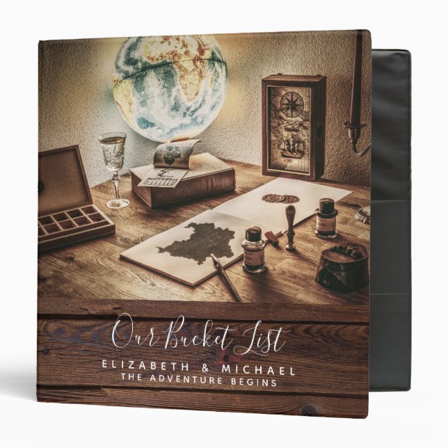 Budget Rustic Wedding Planning Ideas Personalized 3 Ring Binder (Front/Inside)