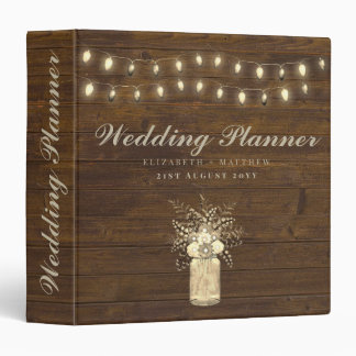 Budget Rustic Wedding Planning Ideas Personalized 3 Ring Binder
