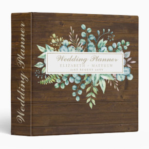 Budget Rustic Wedding Planning Ideas Personalized 3 Ring Binder