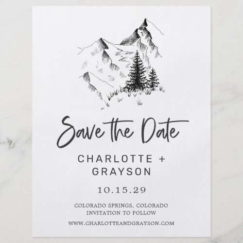 Budget Rustic Wilderness Save the Date Invitation Flyer