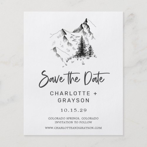Budget Rustic Wilderness Save the Date Invitation Flyer