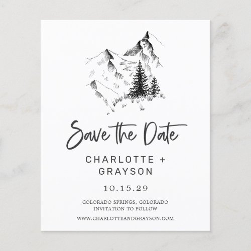 Budget Rustic Wilderness Save the Date Invitation Flyer