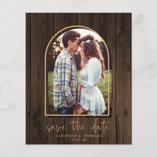 Budget Rustic Wood Boho Arch Save the Date