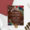 Budget Rustic Wood Floral Light Wedding Invitation