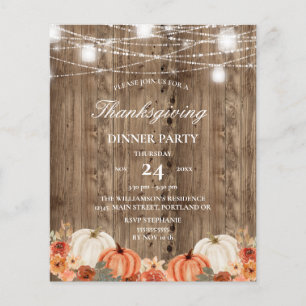 Budget Rustic Wood Floral Thanksgiving Dinner