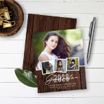 BUDGET Rustic Wood Graduation Photo Collage