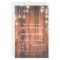 Budget Rustic Wood String Lights Wedding Invite