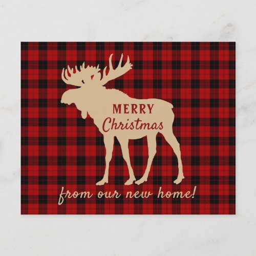 Budget Rustic Woodland Moose New Address Christmas