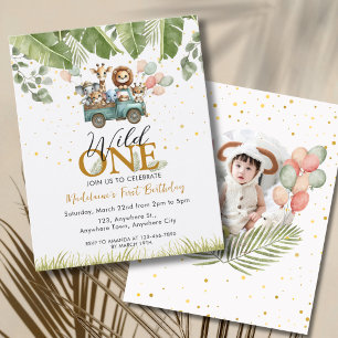 Budget Safari Photo 1st Wild One First Birthday