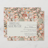 Budget Sage Botanical Boho Bridal Shower Invite (Front/Back)