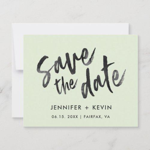 Budget Sage Gree Wedding Calligraphy Save the Date