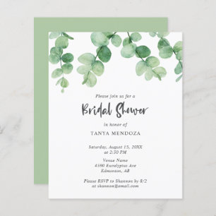 Budget Sage Green Eucalyptus Leaf Bridal Shower