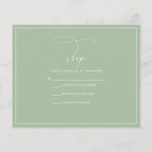 Budget Sage Green RSVP Flyer