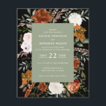 Budget sage green terracotta floral rustic elegant flyer<br><div class="desc">Budget rustic watercolor floral wedding invite. With beautiful natural, terracotta, blush pink, black and sage green pampas grass eucalyptus watercolor details. This modern wedding invite is sure to set the style for your big day.</div>