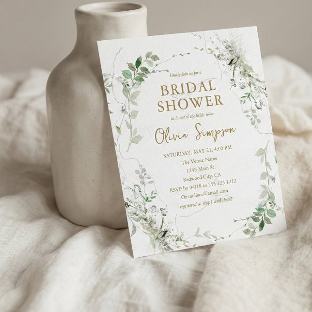 Budget Sage Greenery Bridal Shower Flyer (Creator Uploaded)