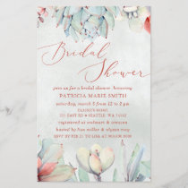 Budget Sage Succulent Boho Bridal Shower Invite