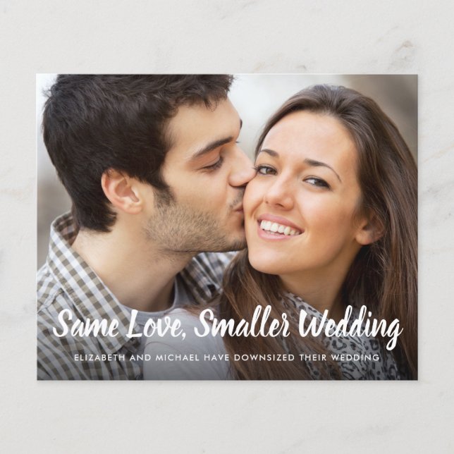 Budget Same Love Smaller Downsized Wedding Photo (Front)