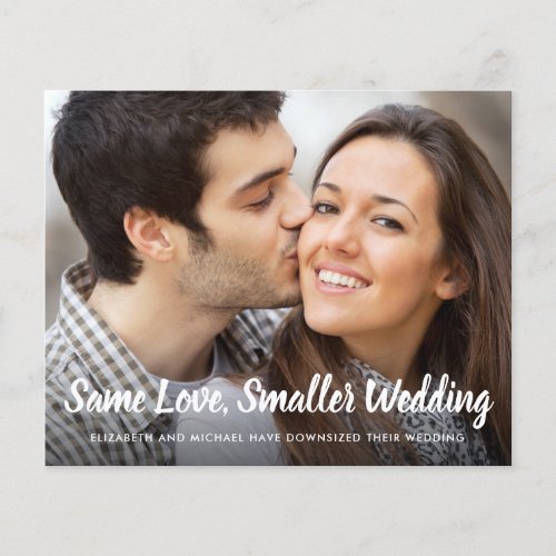 Budget Same Love Smaller Downsized Wedding Photo